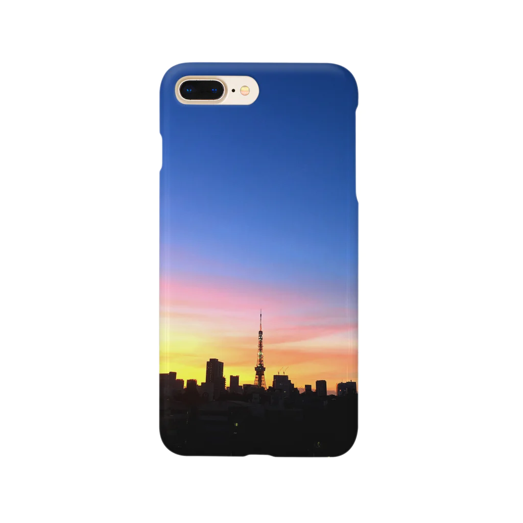 mk__1008の夏の夜明けと東京タワー Smartphone Case