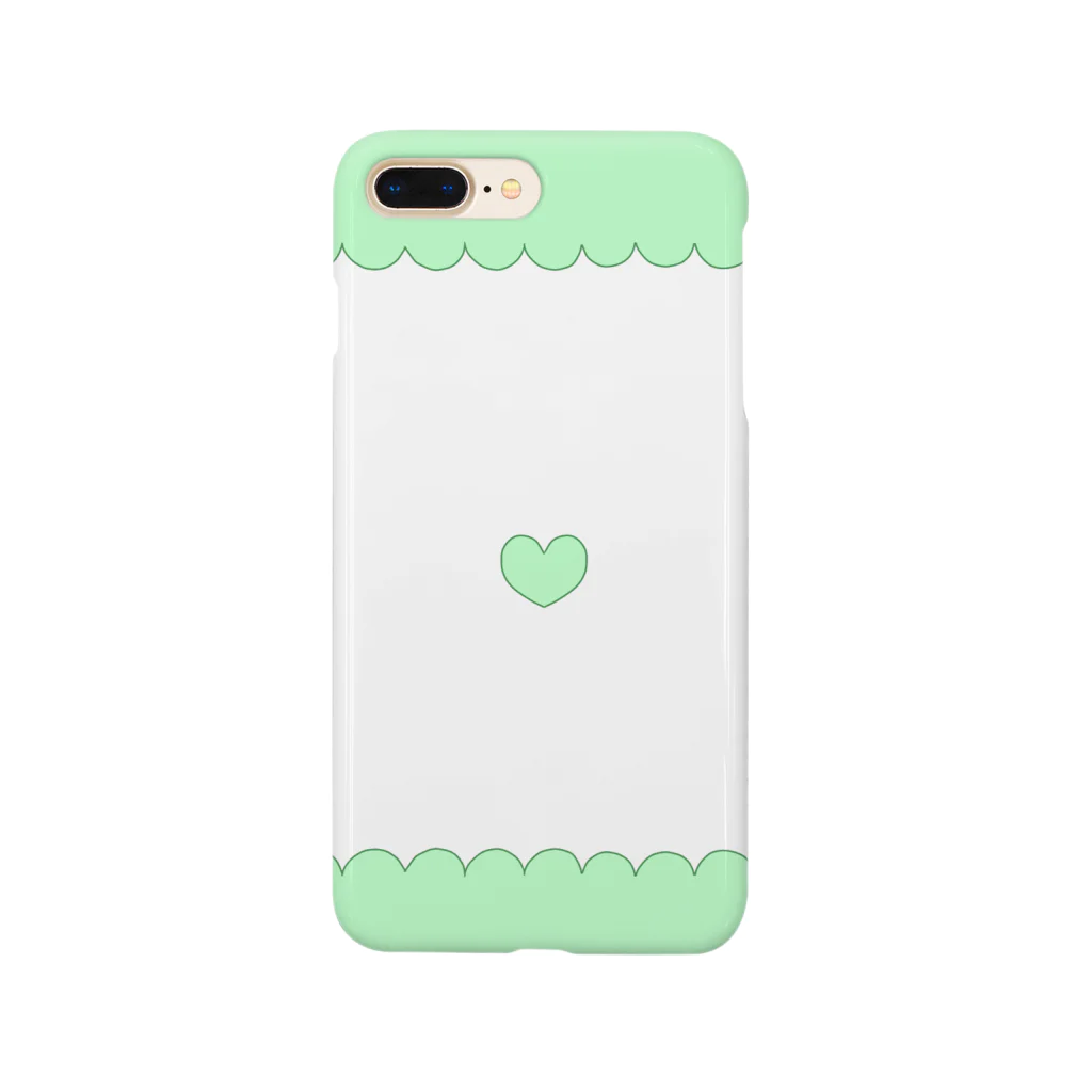 ♡ゆめちゃんのかわいいやさん♡のほわほわはーと(みどり) Smartphone Case