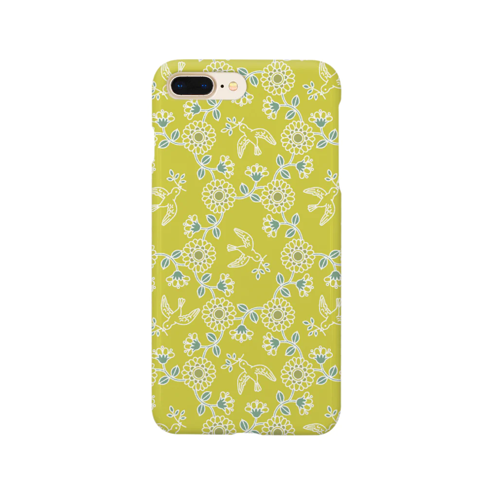 d*ropsのbird and flower Smartphone Case