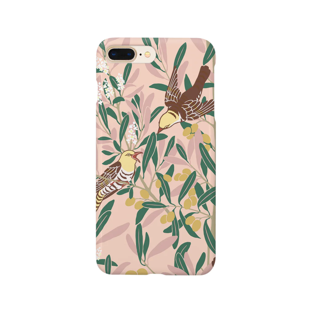 Tree Sparrowのオリーブの森　ピンク Smartphone Case