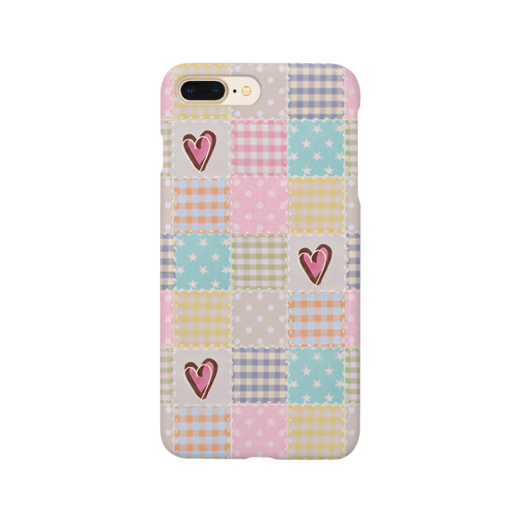 merongのミルキーパッチワーク風♡(ハート)アイテムの説明みてね♪ Smartphone Case