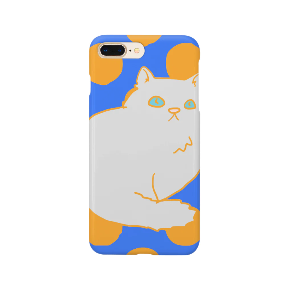 Waiwaiiのビッグキャット　グレー/ブルー Smartphone Case