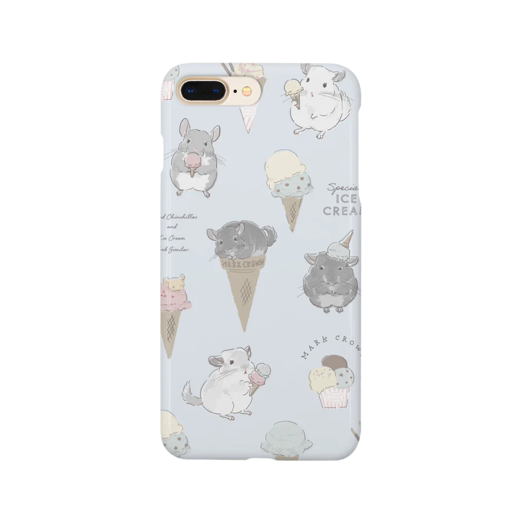 チンチラ雑貨MarkCrownのチンチラとIceCream Smartphone Case