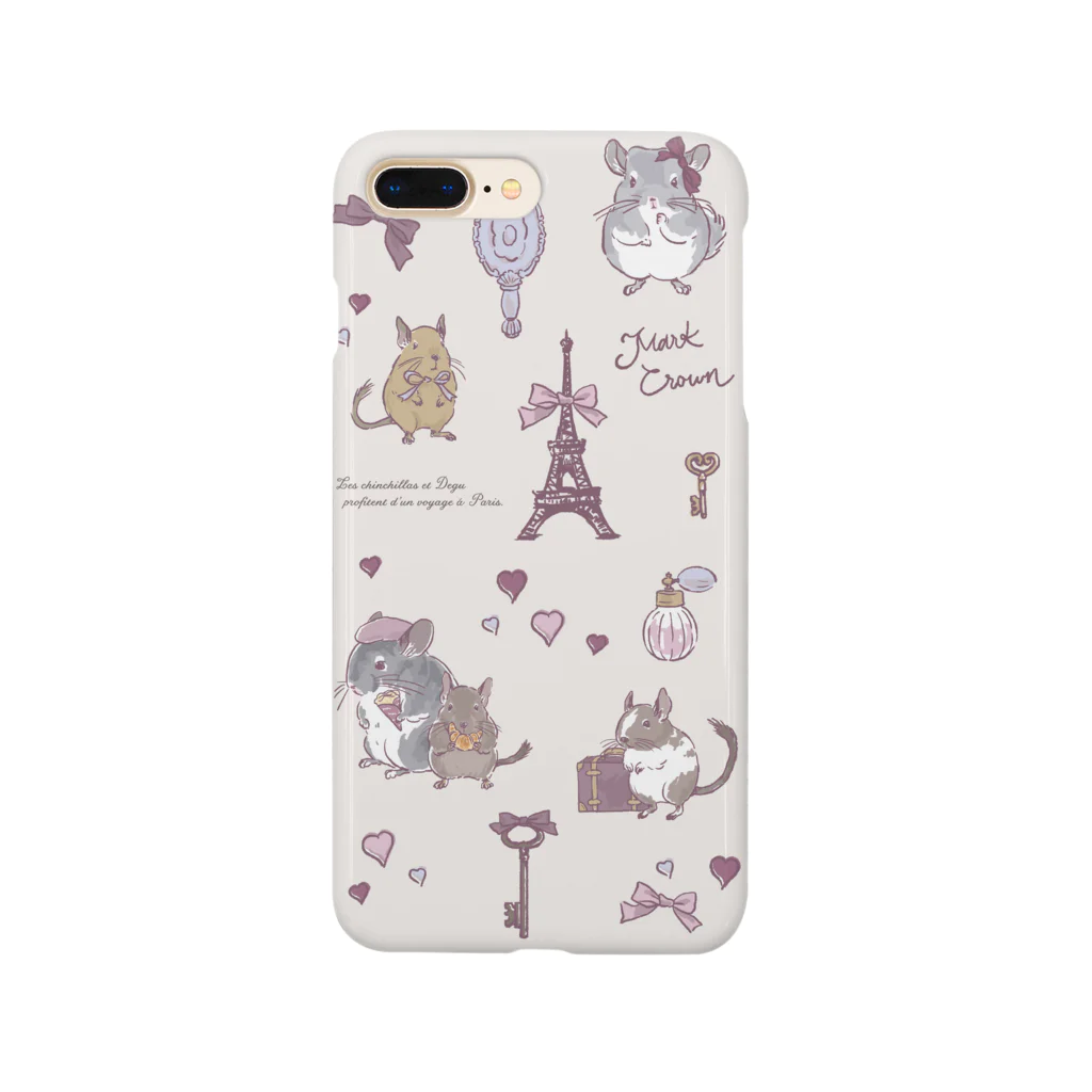 チンチラ雑貨MarkCrownのチンチラ&デグー Envie de Paris Smartphone Case