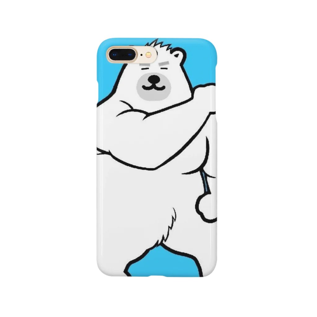 くーまんの部屋🐻のマッスル白熊💪 Smartphone Case