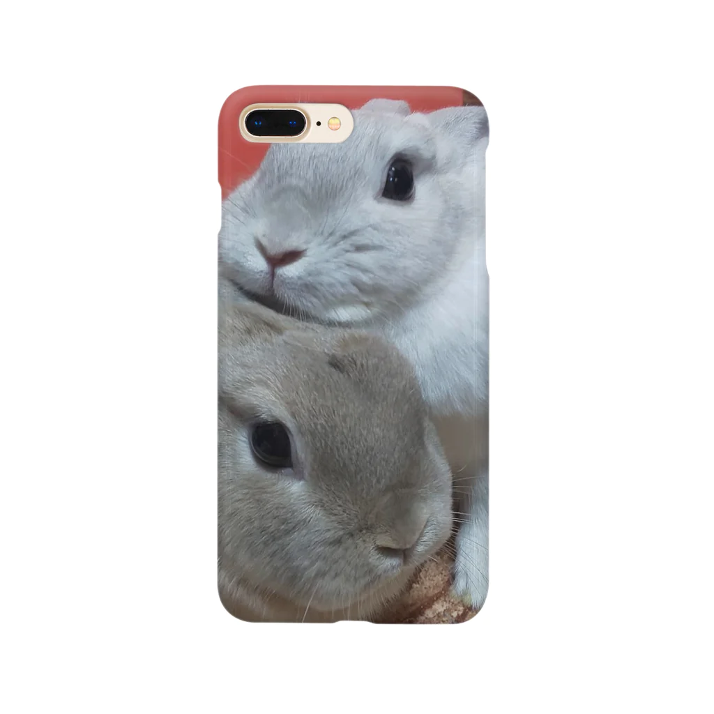 マサカズのうさぎ生活のうさぎの仲良し姉妹 小雪&マロン アゴ乗せ Smartphone Case