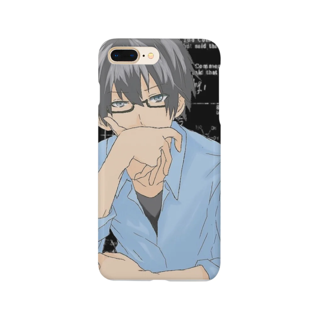 もるの理系メガネ男子（数学）の缶バッジ Smartphone Case