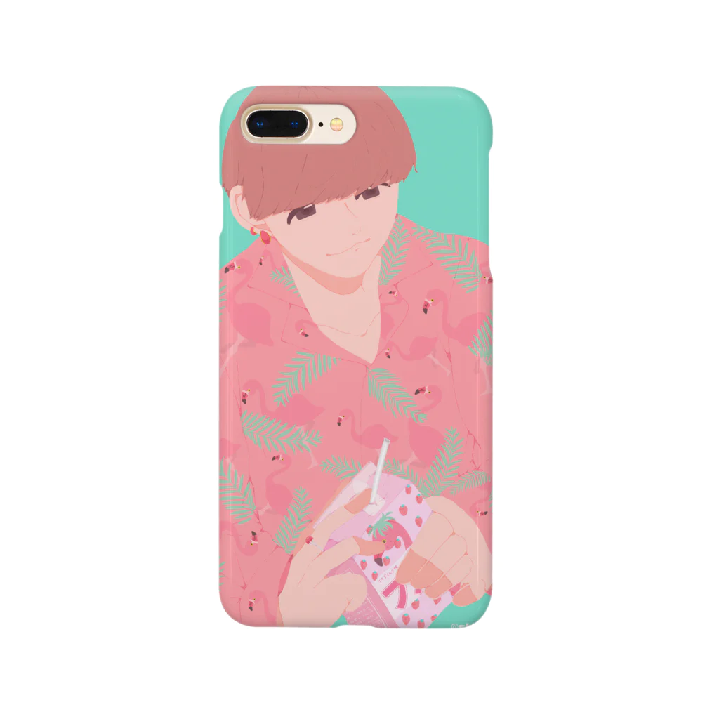 しらほしの柄シャツ スマホケース