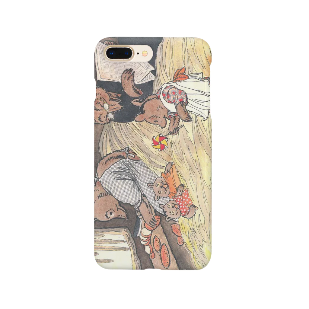 lofi_bearの北澤楽天 くまのお正月 （1916） グラス Smartphone Case