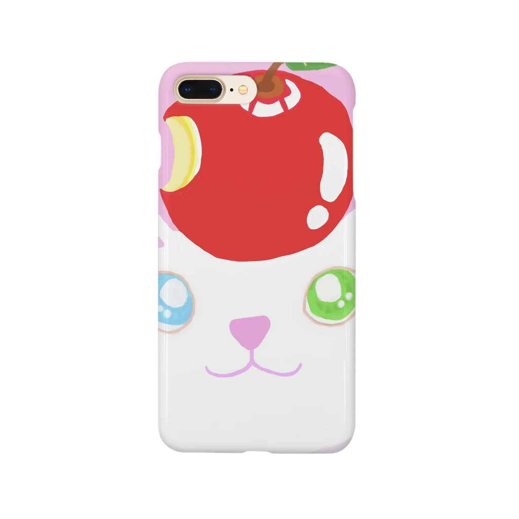 Wassam ねことコーギーいますのしろねこみーちゃん　りんご乗せ Smartphone Case