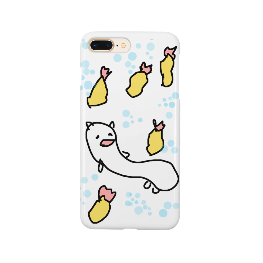 ダイナマイト87ねこ大商会のエビフライの雨をひらりと避けるねこです Smartphone Case