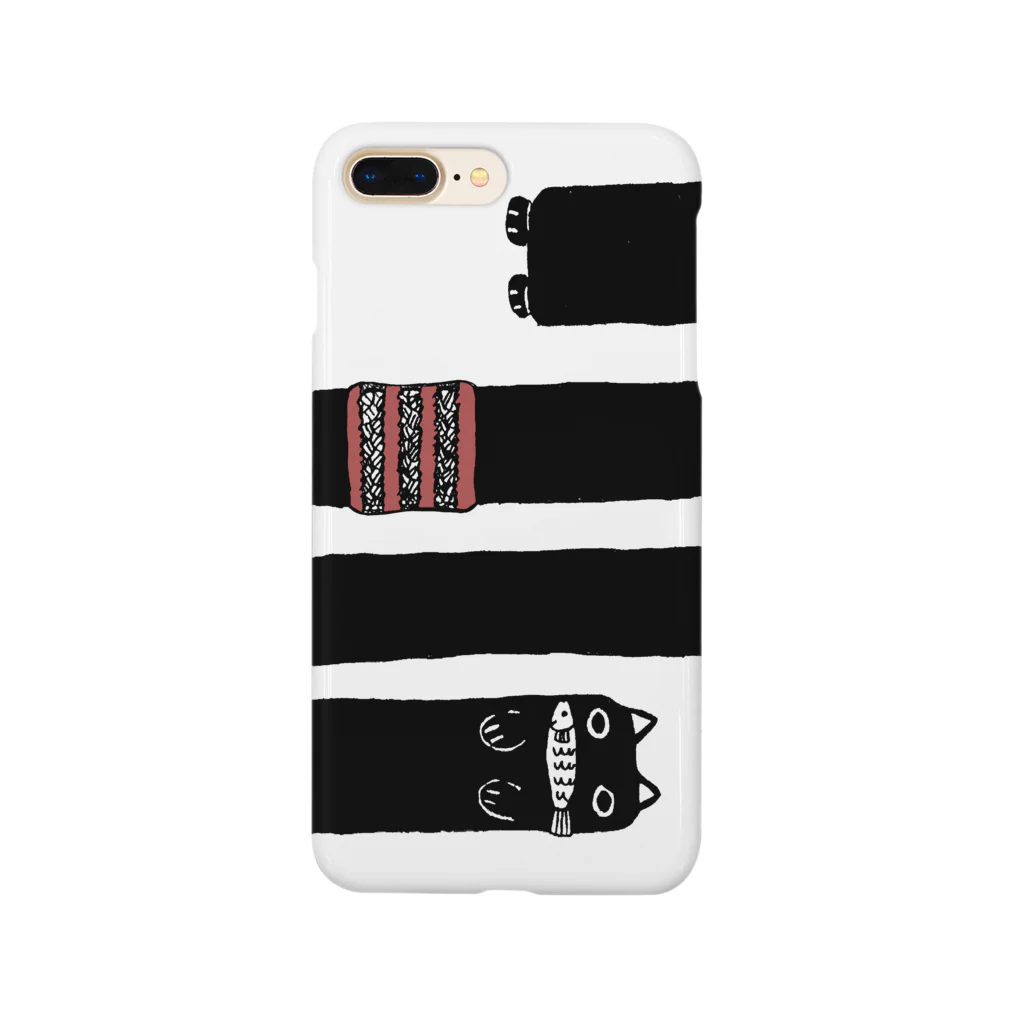 Neon.shopsのLong cat[腹巻き:レッド] Smartphone Case