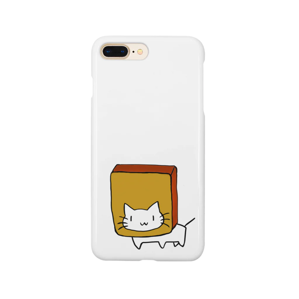 ひねくれ堂のカステラに顔を突っ込む猫 Smartphone Case