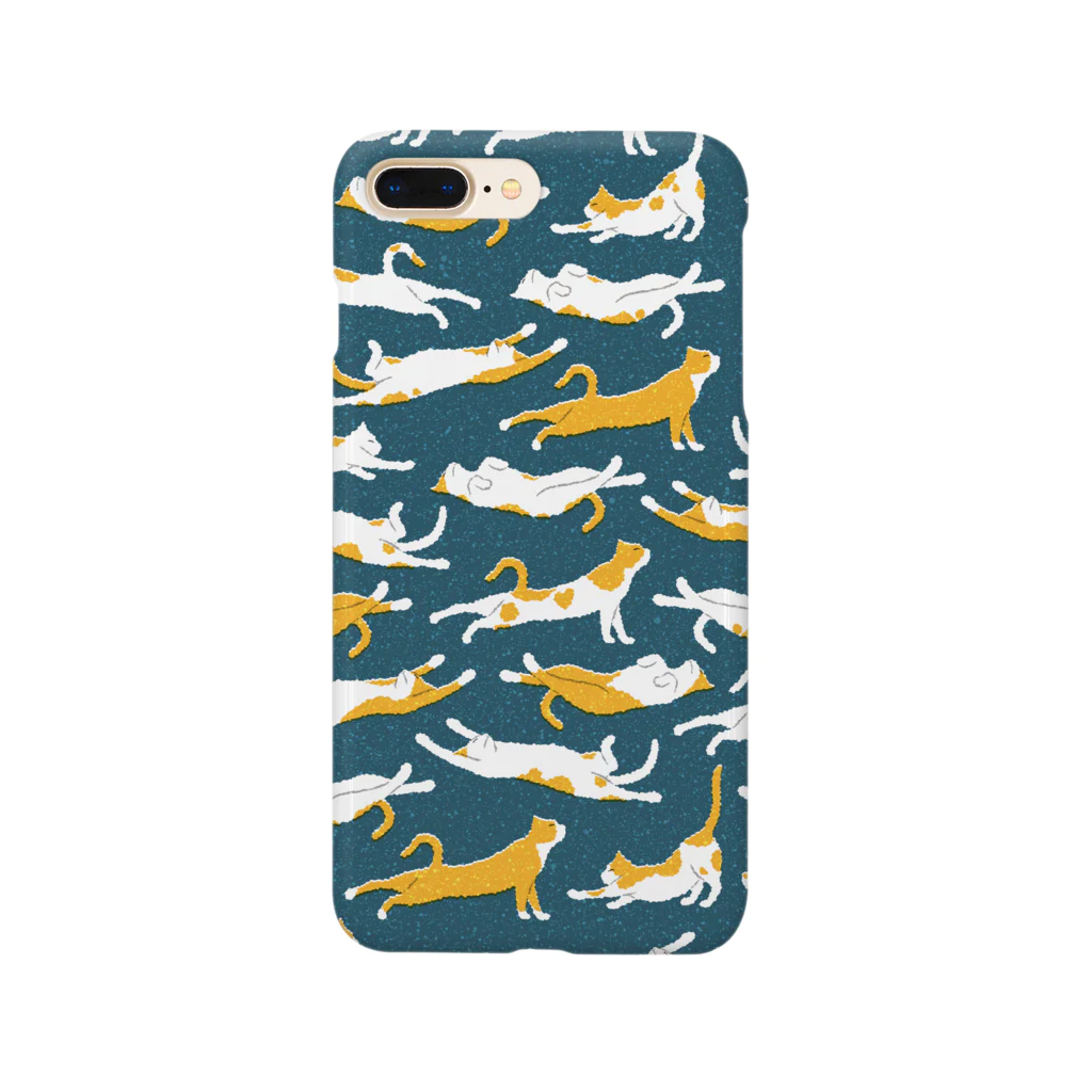 123izmののびのび猫（紺） Smartphone Case