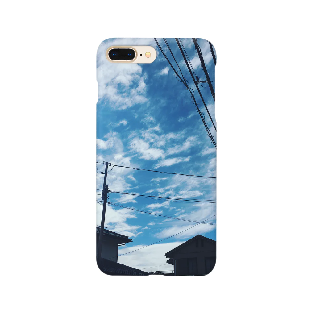 湘南の風景　 Seaside landscape at Shonan area in japanの電線のある風景 Smartphone Case