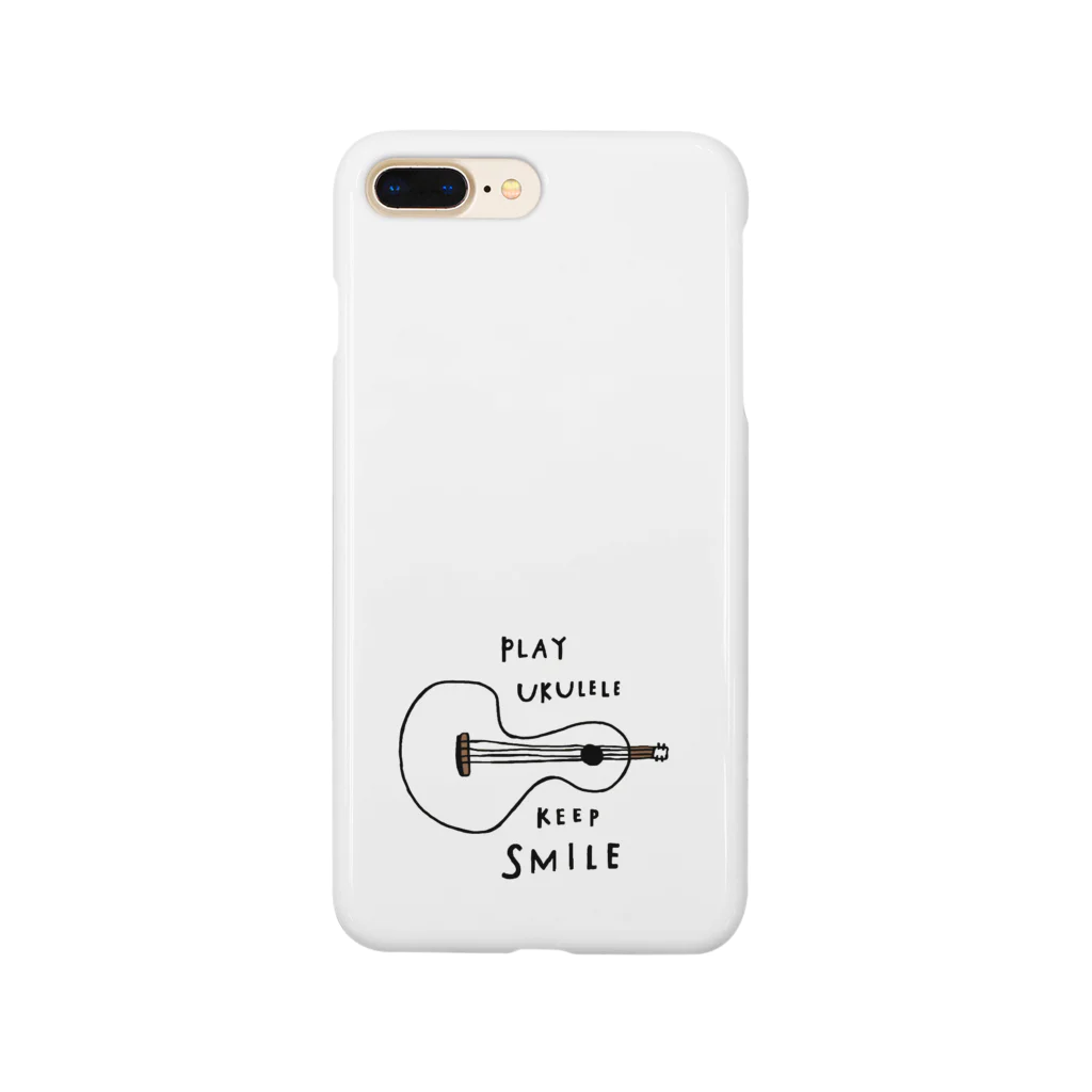 よしのSUZURI SHOPのPLAY UKULELE KEEP SMILE  Smartphone Case