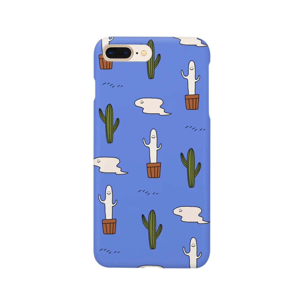 こなみのまねっこサボテン あお  コマくんとフキダシおばけ Smartphone Case