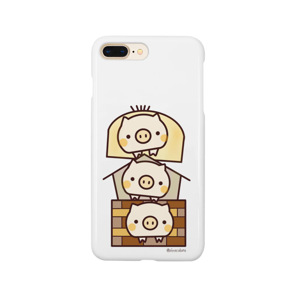 Piyocoloreの三匹の仲良し子ブタくん Smartphone Case