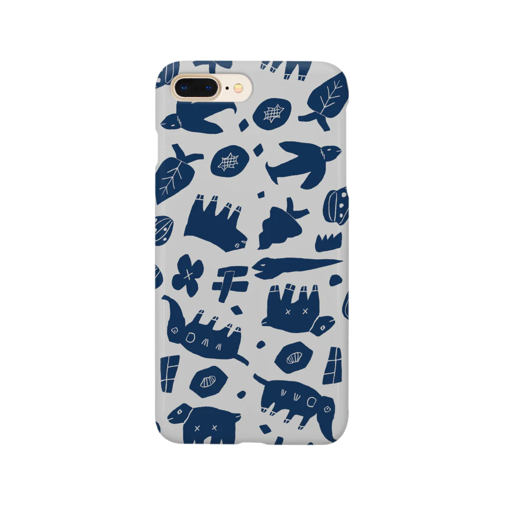 Kaiyayasumi ＊海谷泰水＊のどうぶつしょくぶつの世界　ネイビー Smartphone Case