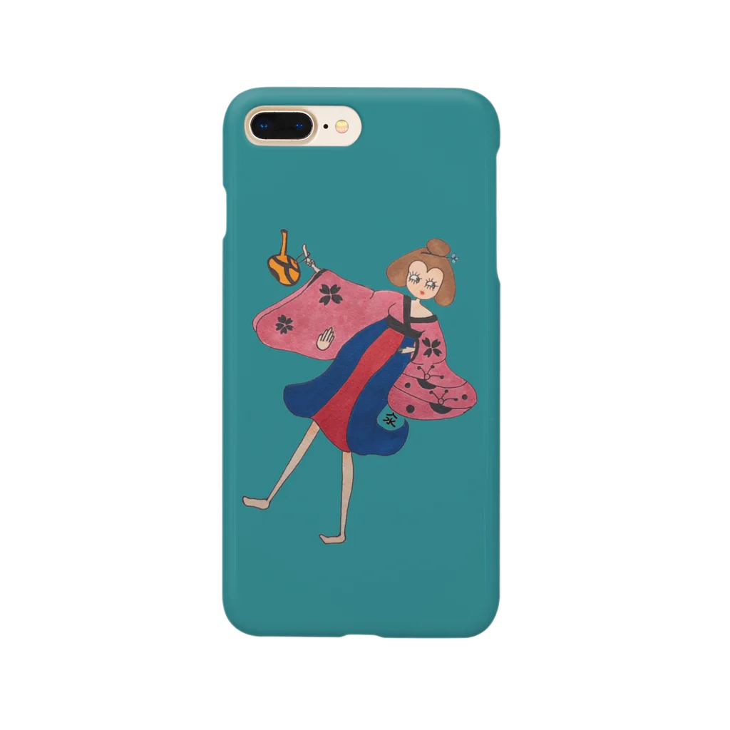 ちゅんのおみせのおちゃらけ三人官女の左の子 Smartphone Case