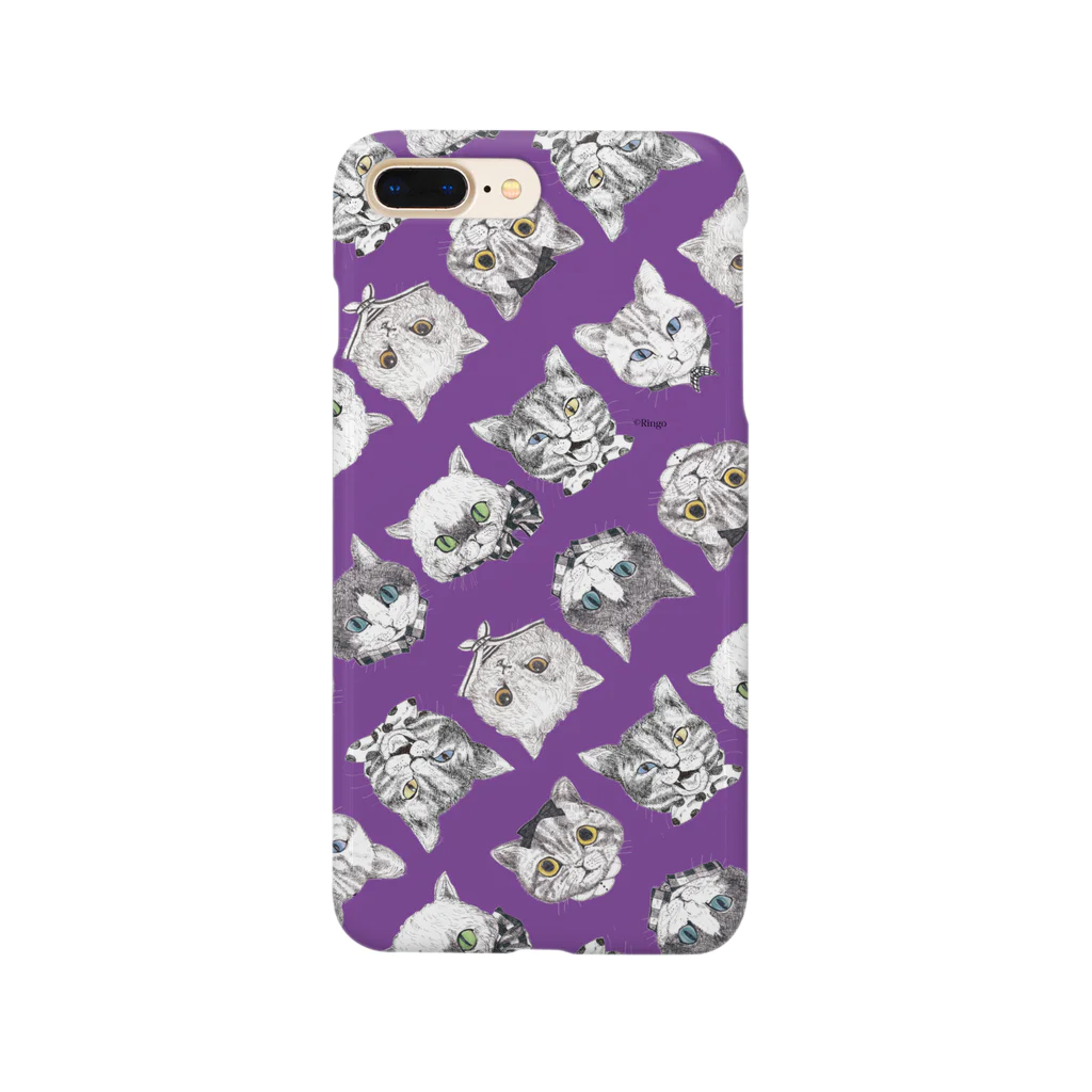 Ringo |  シュレの森　at SUZURIのNEKOS パンジーパープル/スマホケース Smartphone Case