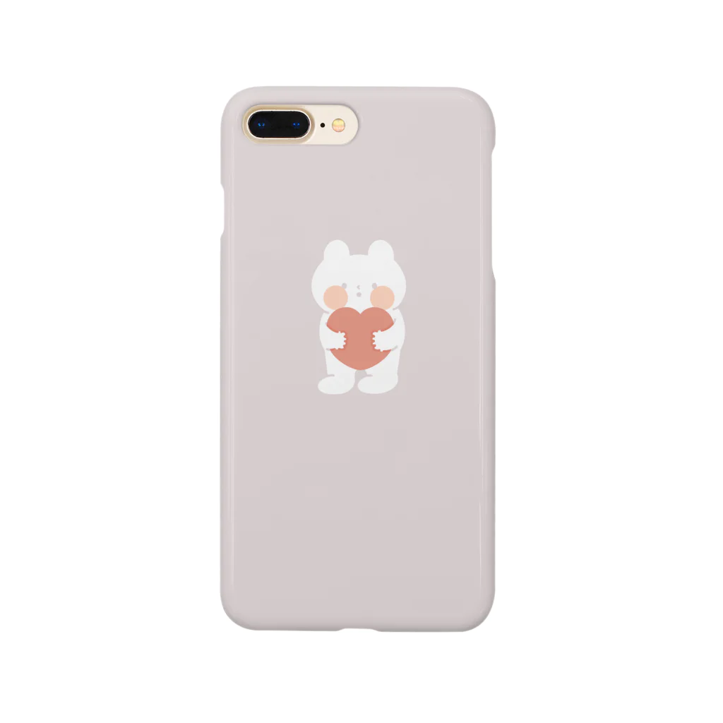 kumanekonomoriのハートだっこのくまねこ Smartphone Case