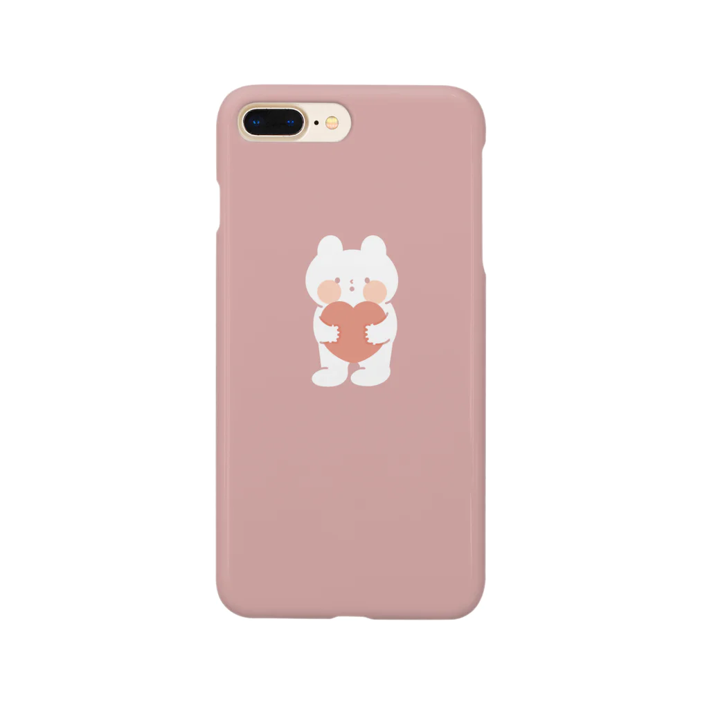 kumanekonomoriのハートだっこのくまねこ Smartphone Case