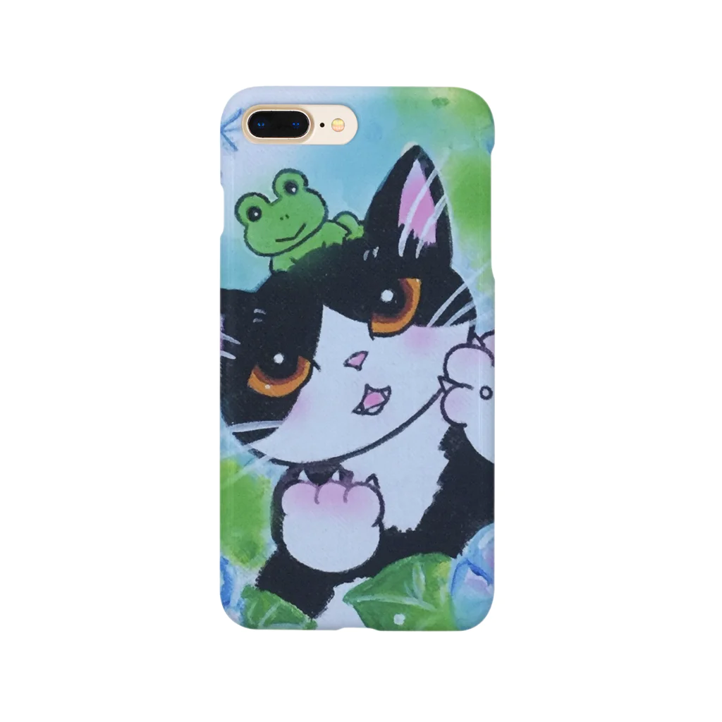 shimaneko megumi（しま猫めぐみ）のAWOJI  THE  CAT  雨がすき ！ Smartphone Case