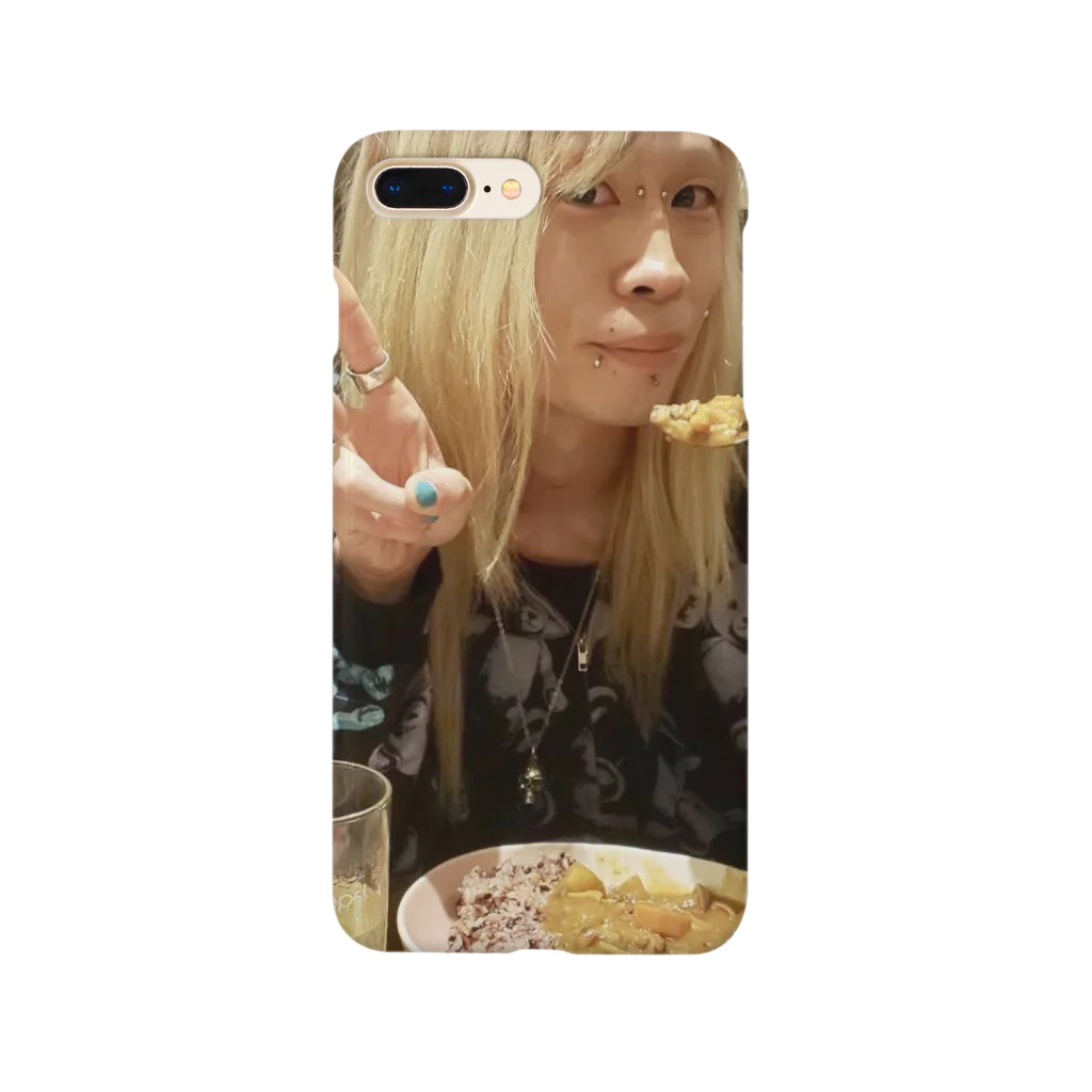 トマピー@ショコラのカレー食べながらピースするトマピー Smartphone Case