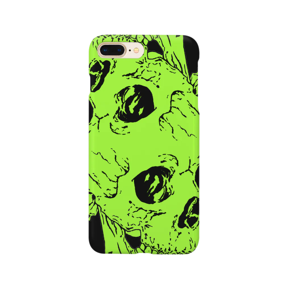 -UZOZ- のtwin skull スマホケース