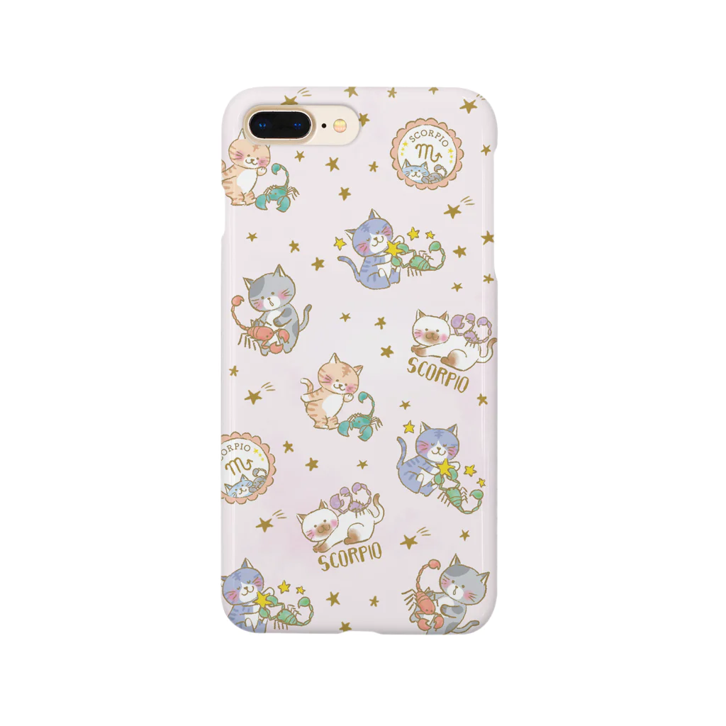 MIKA YADA illust shopのねこ星座スマホケース／さそり座 Smartphone Case