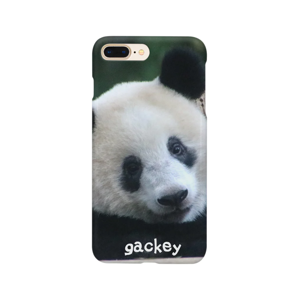 gackeyのはにかみ PANDA スマホケース