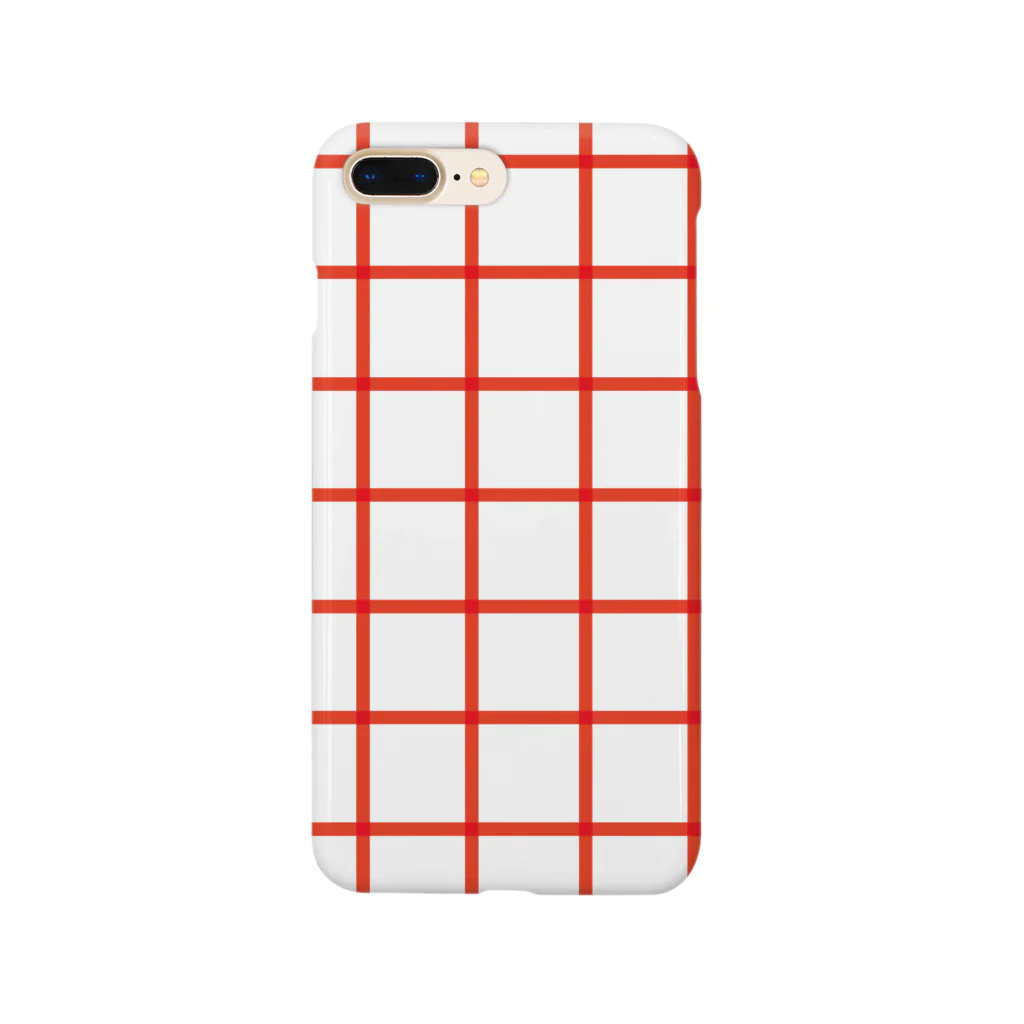 おもちづきのシンプルかわいい赤チェック Smartphone Case