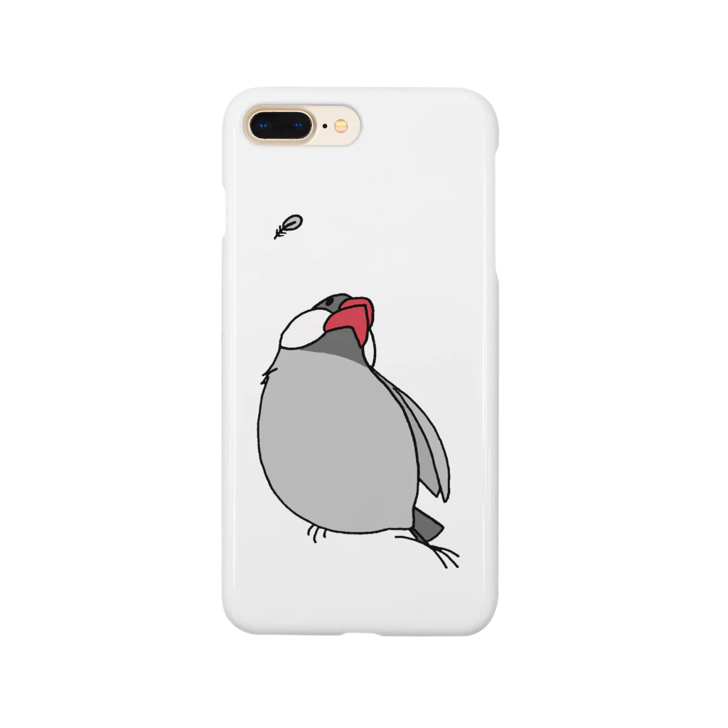 猛禽族の羽が気になる文鳥 Smartphone Case