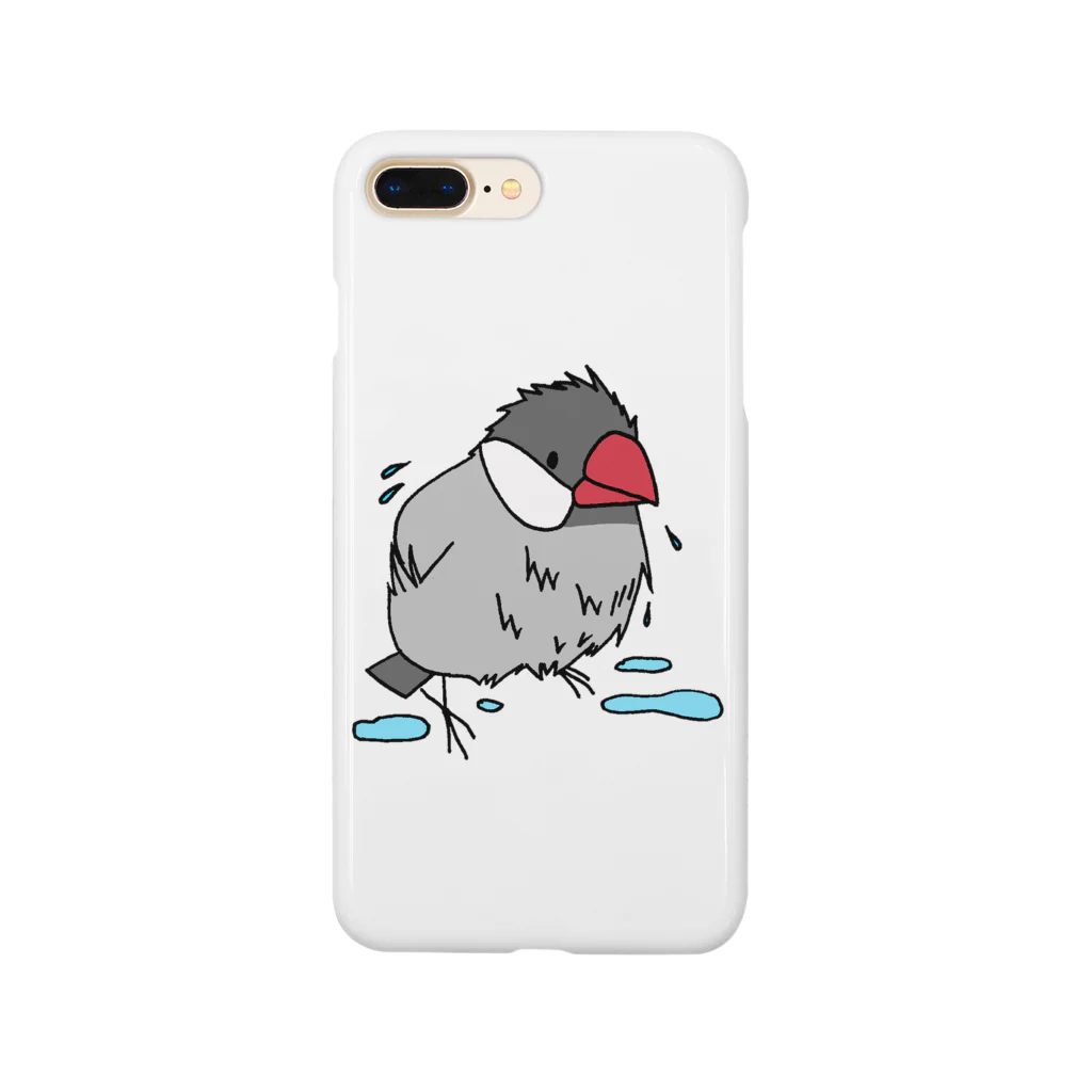 猛禽族の水浴び文鳥 Smartphone Case