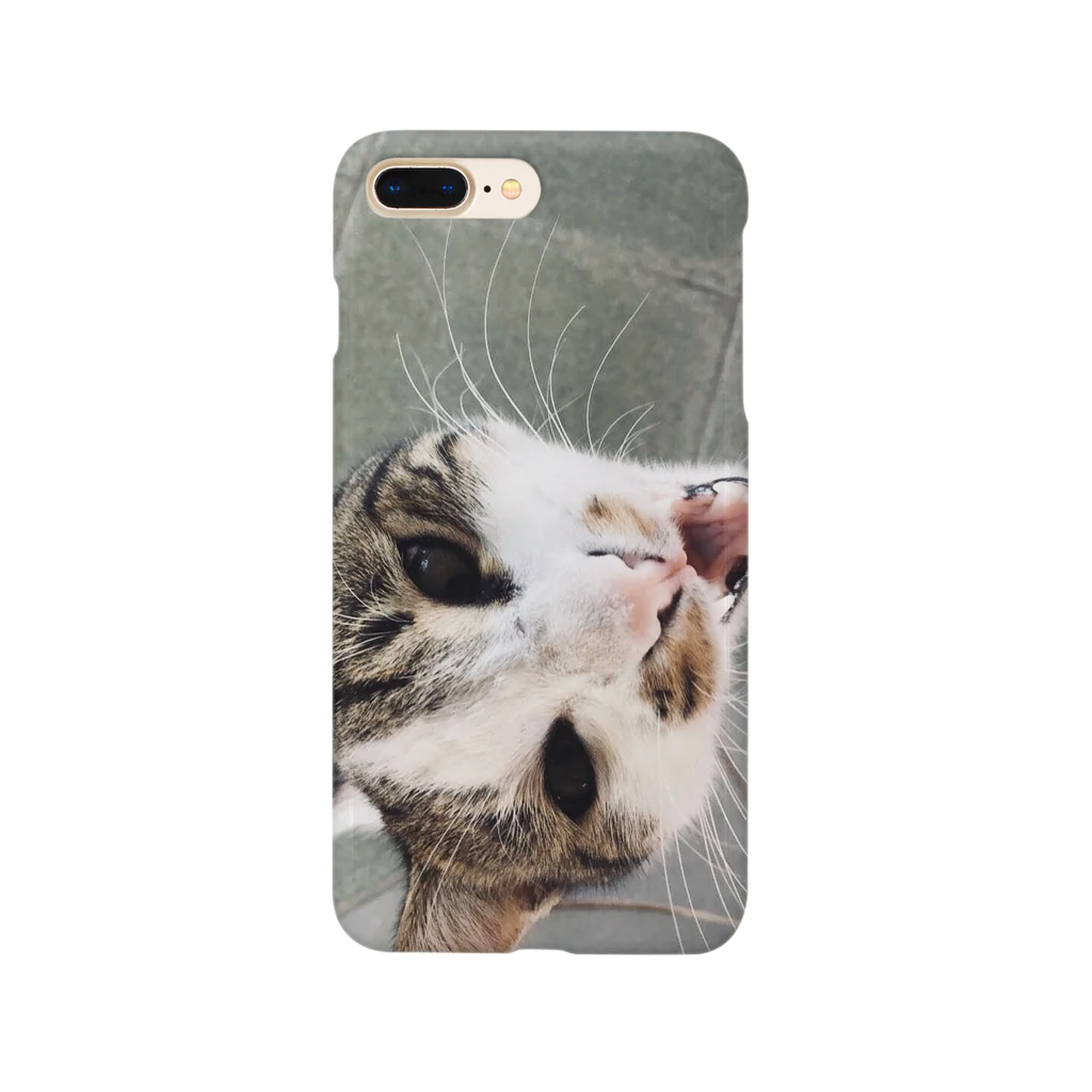 yutoyouのHungry Madagascar cat Smartphone Case