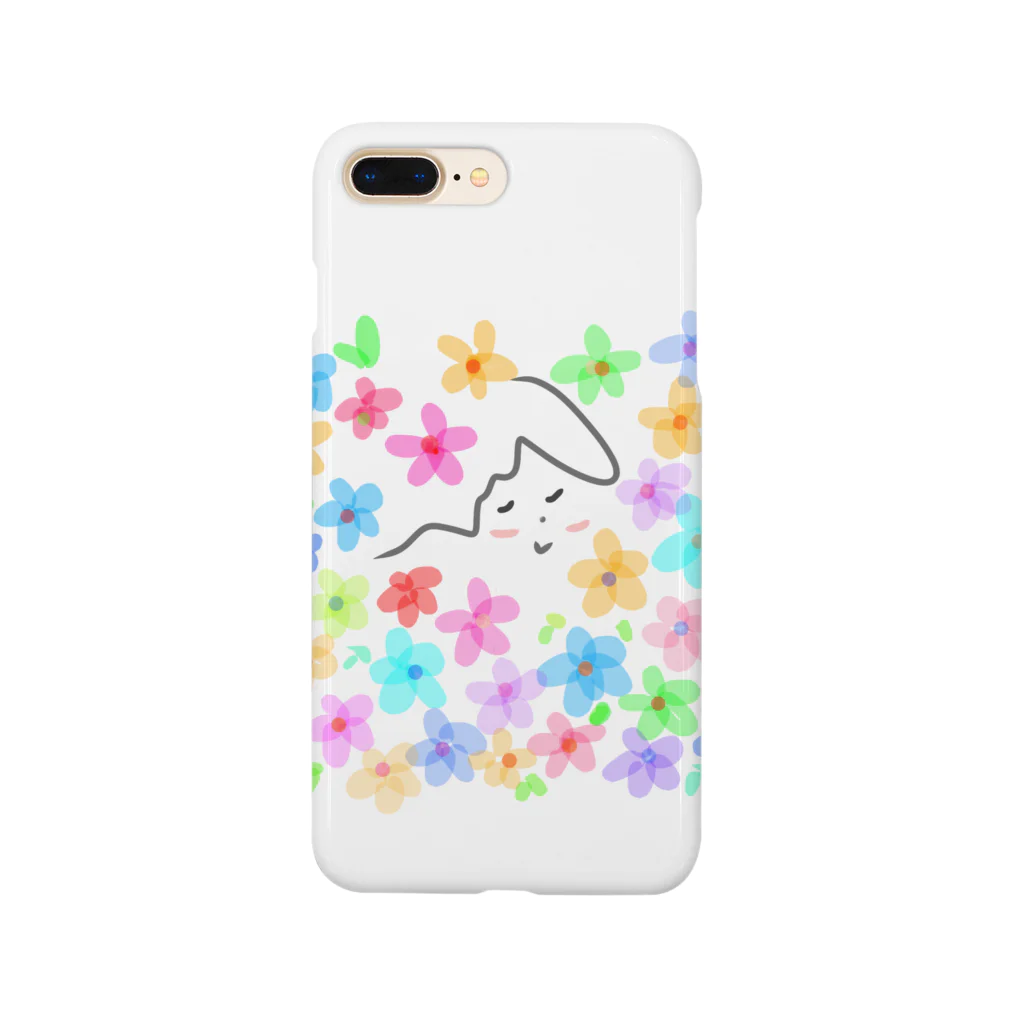 momona_のお花に囲まれて Smartphone Case