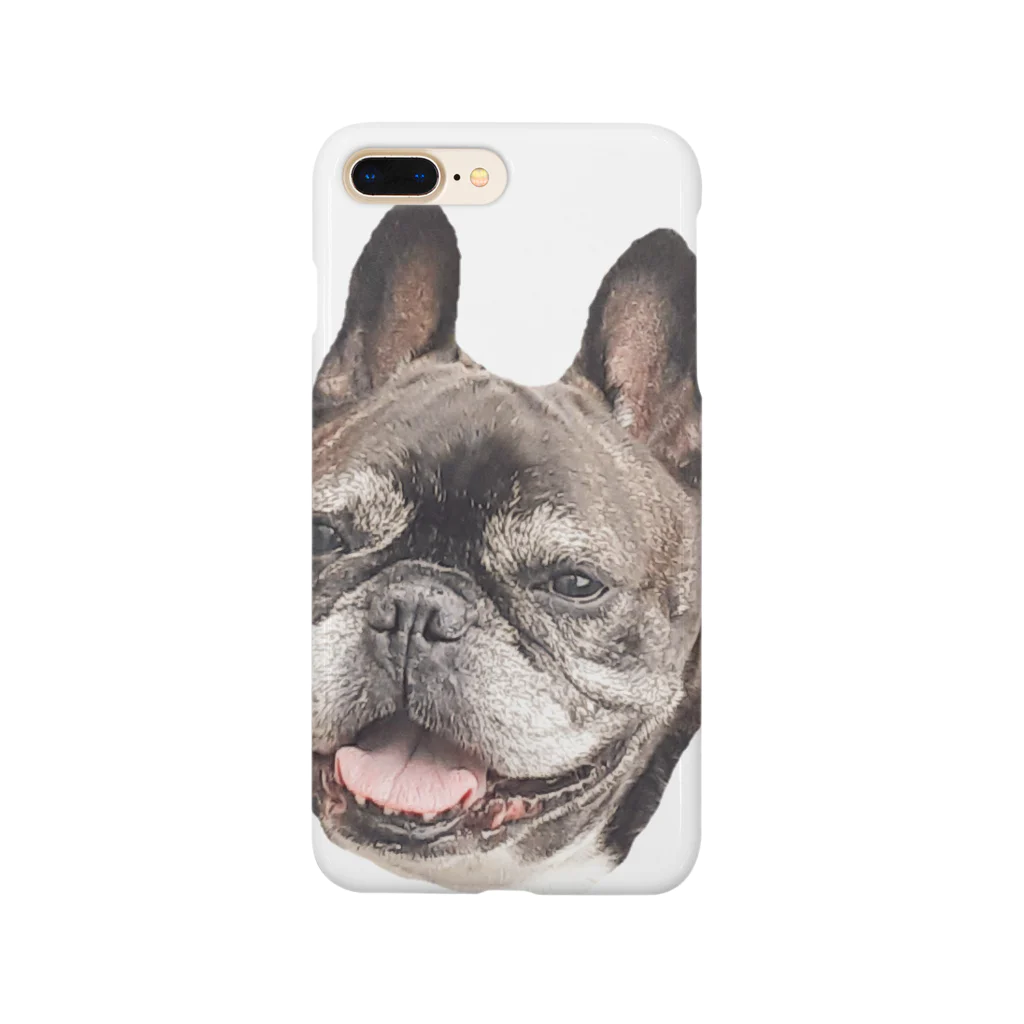 愛犬のドッグフード代を稼ぐTシャツ屋さんのにっこり犬マメ(リアル) Smartphone Case