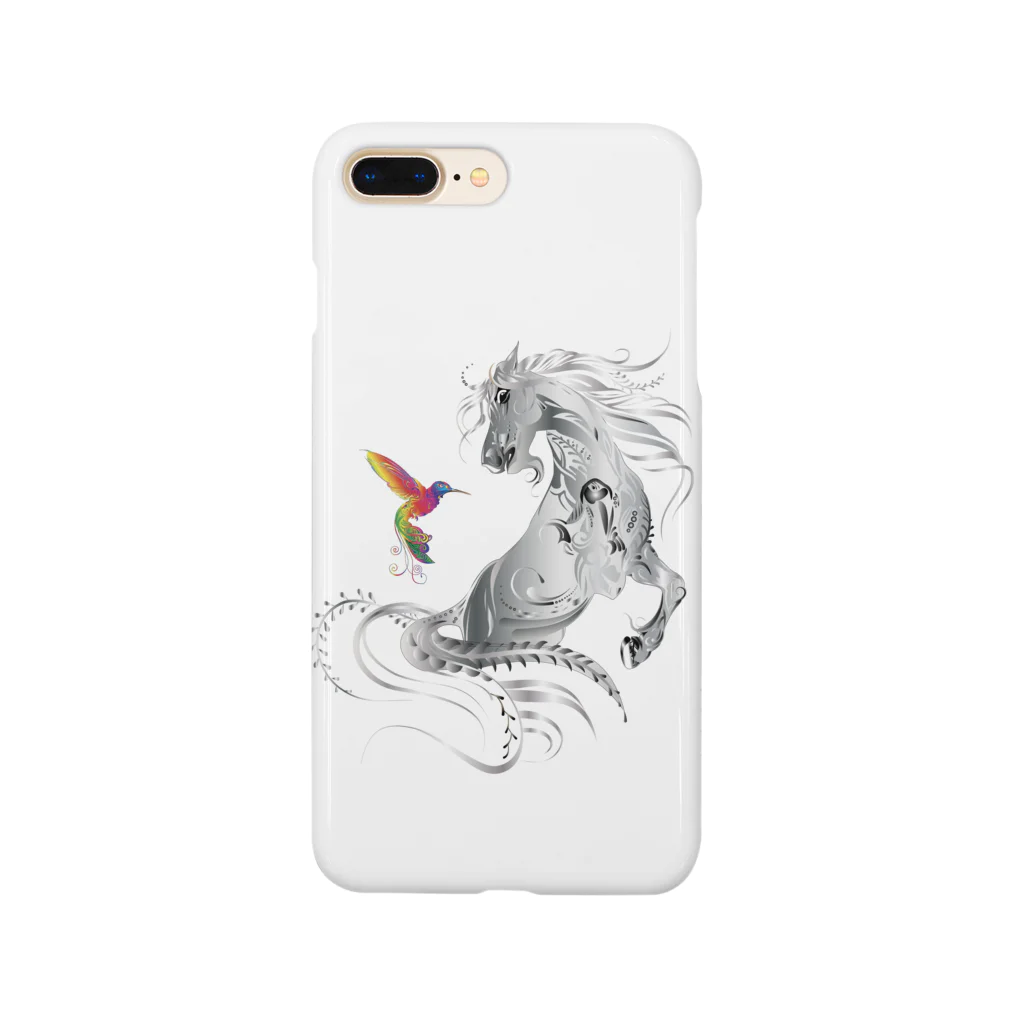 Drecome_Designの馬とハチドリ Smartphone Case