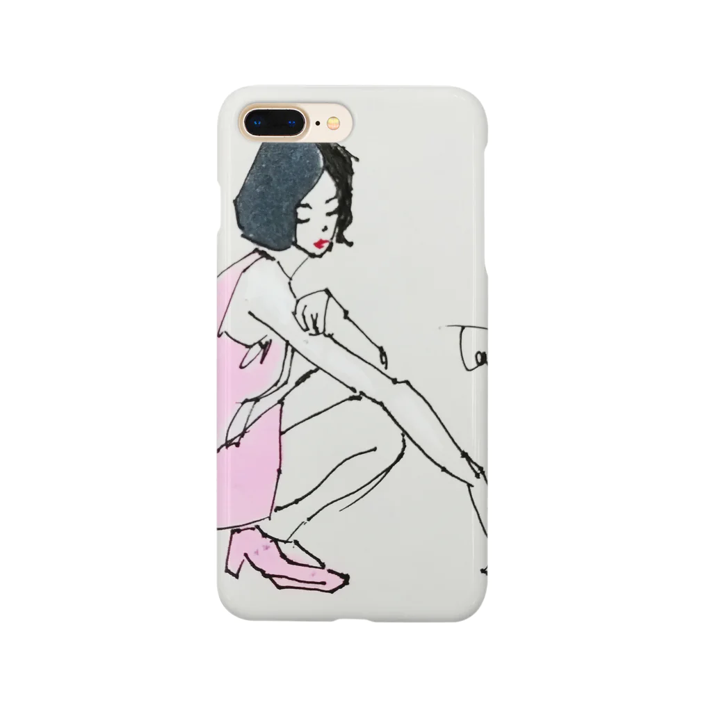 TANY SHOPのピンクのワンピ Smartphone Case