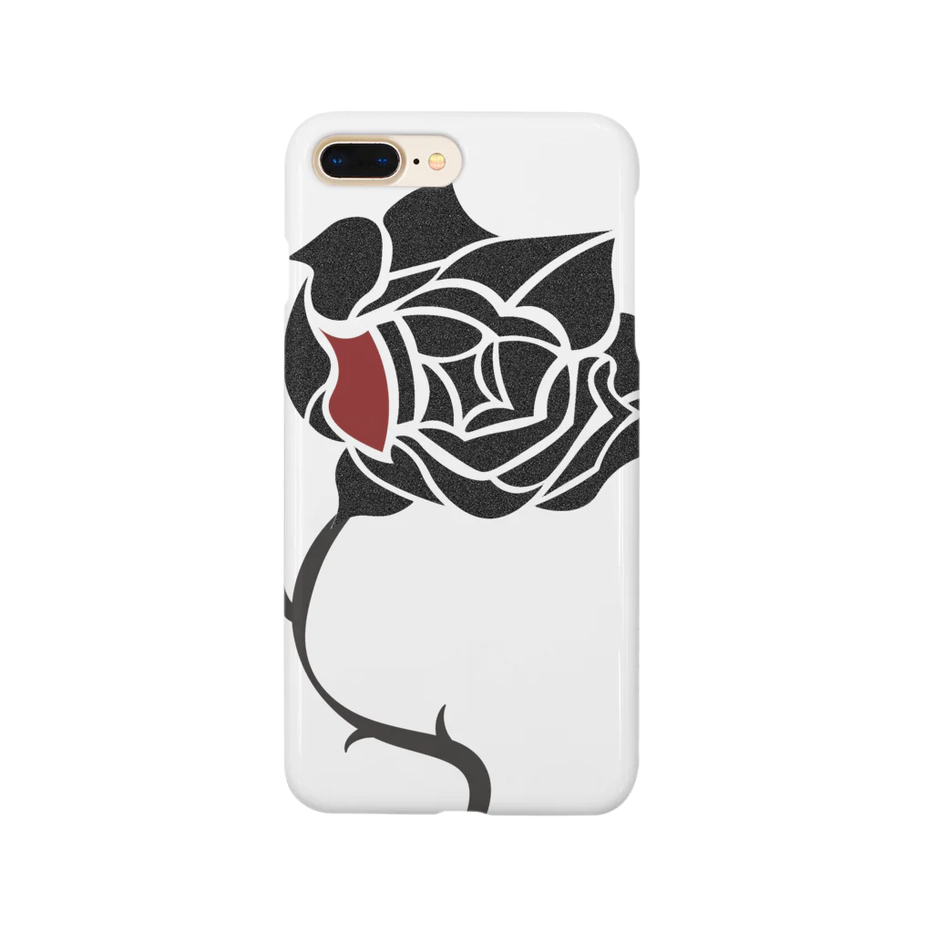 CHARACTERのシンプルに薔薇。ロゴなし。 Smartphone Case