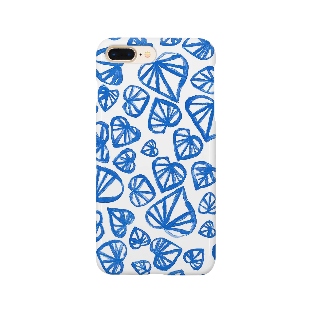 tiny_cornerのBlue leafs Smartphone Case