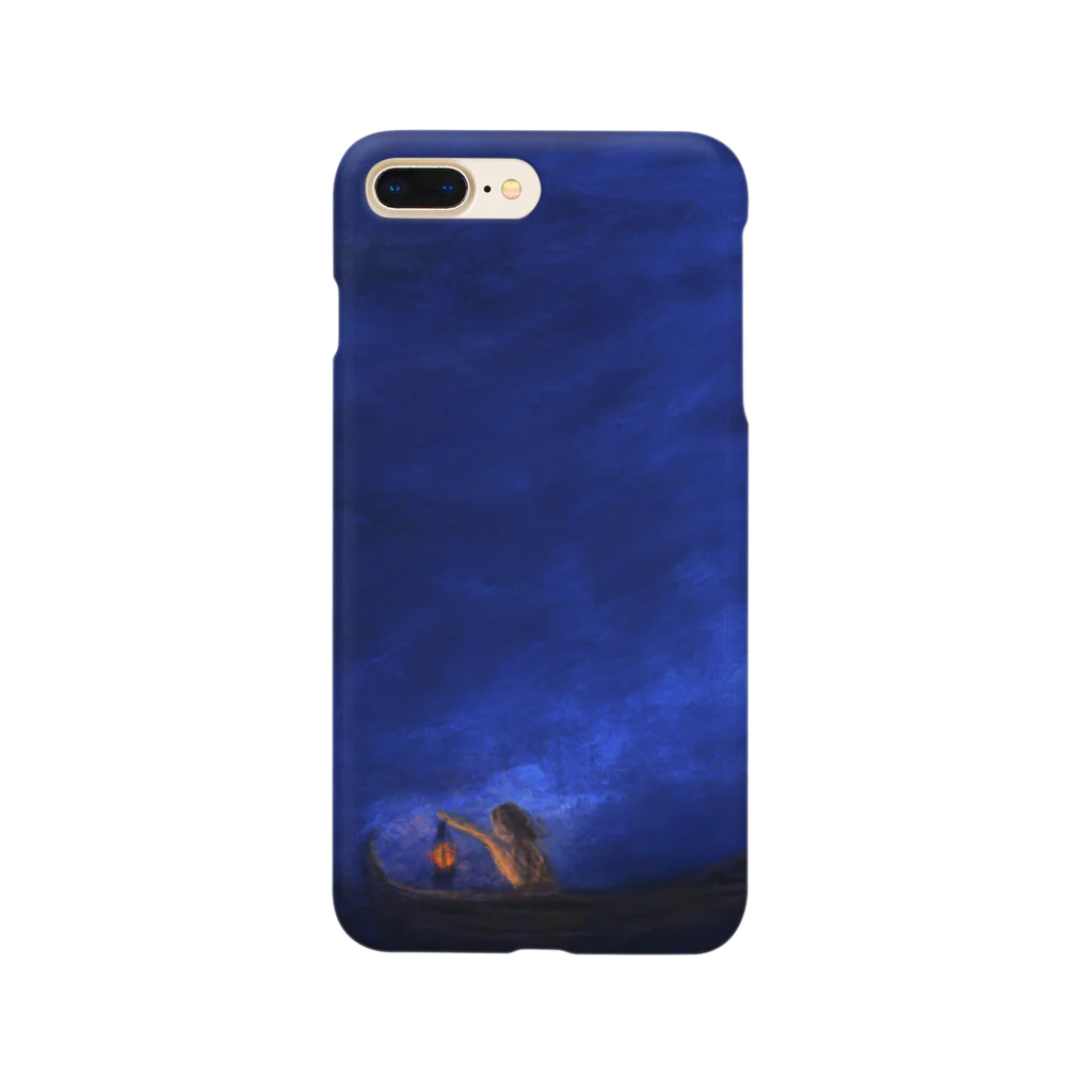 ひみつの山小屋の売店の夜の海 Smartphone Case