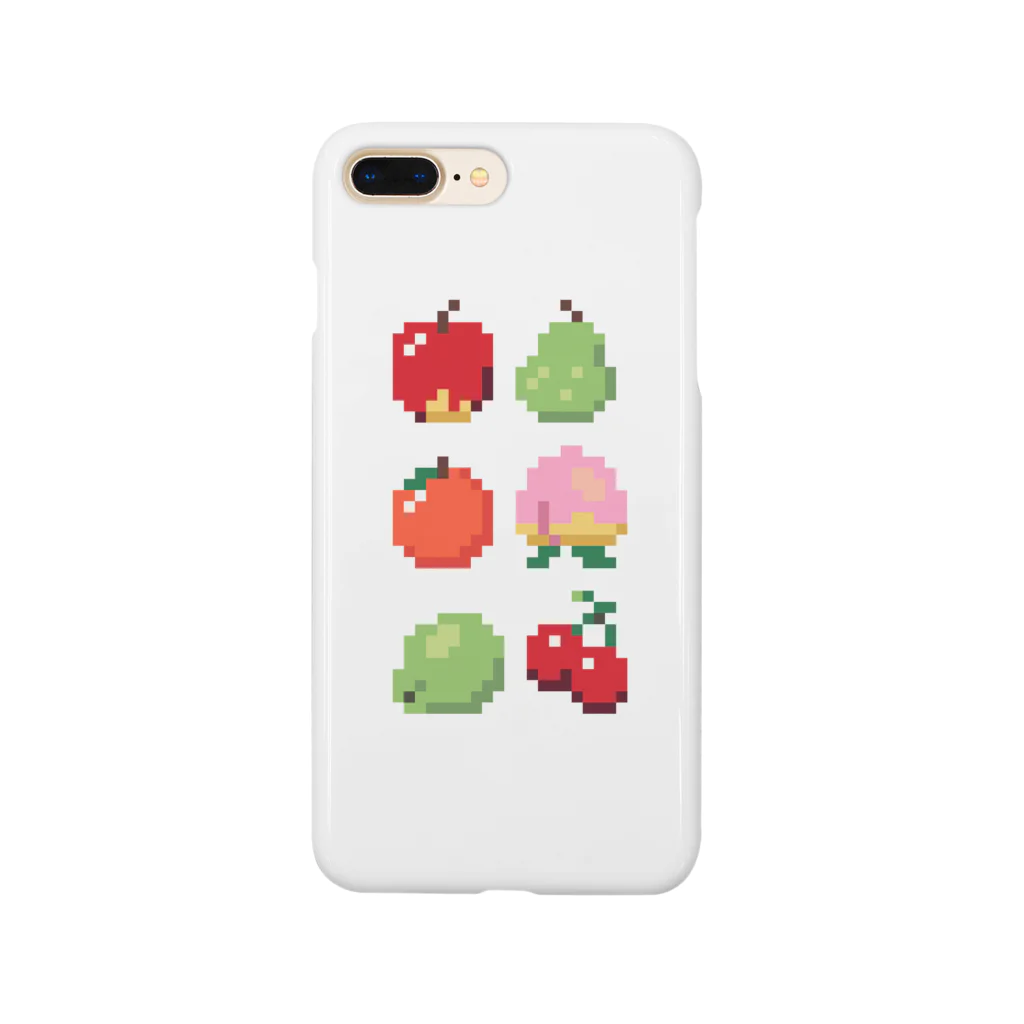 DOT DOT DOT by 宗のりこのドット絵フルーツ タテ スマホケース