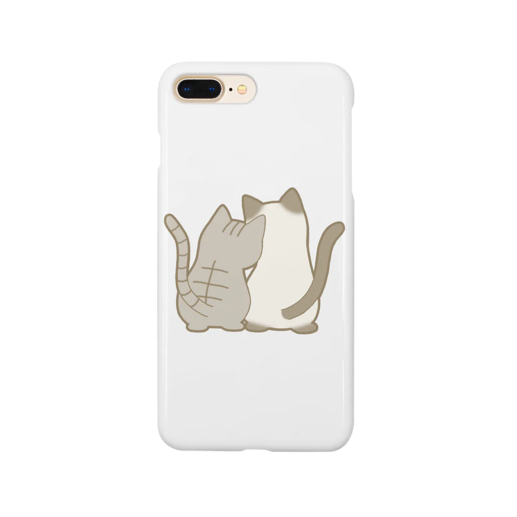 かわいいもののおみせ　いそぎんちゃくの仲良し猫の背中　鯖トラ&ポインテッド Smartphone Case