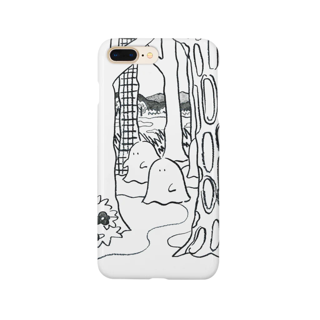 チーカマの森のオバケちゃん(くろ) Smartphone Case