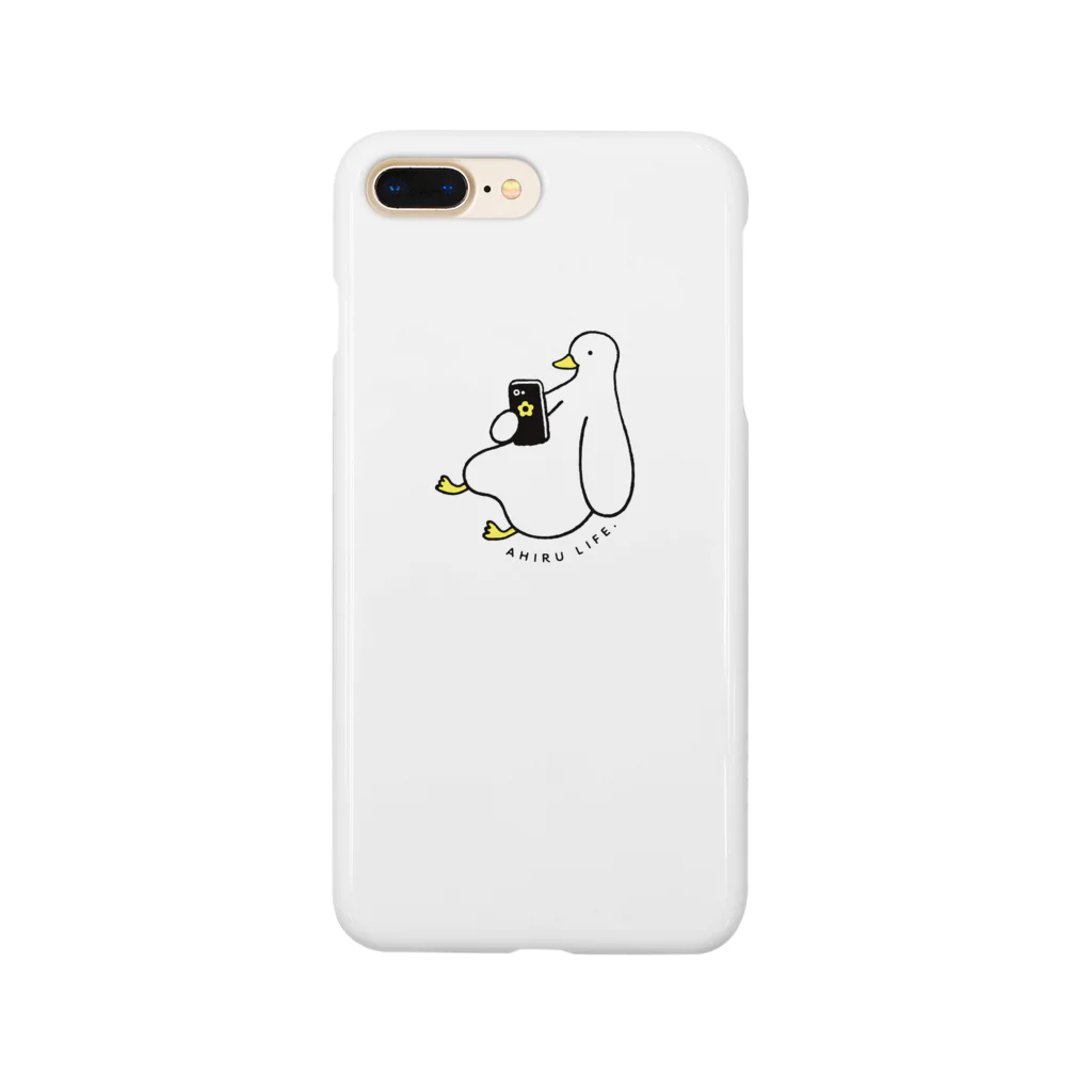 AHIRU LIFE. アヒルライフのスマホアヒルWhite Smartphone Case