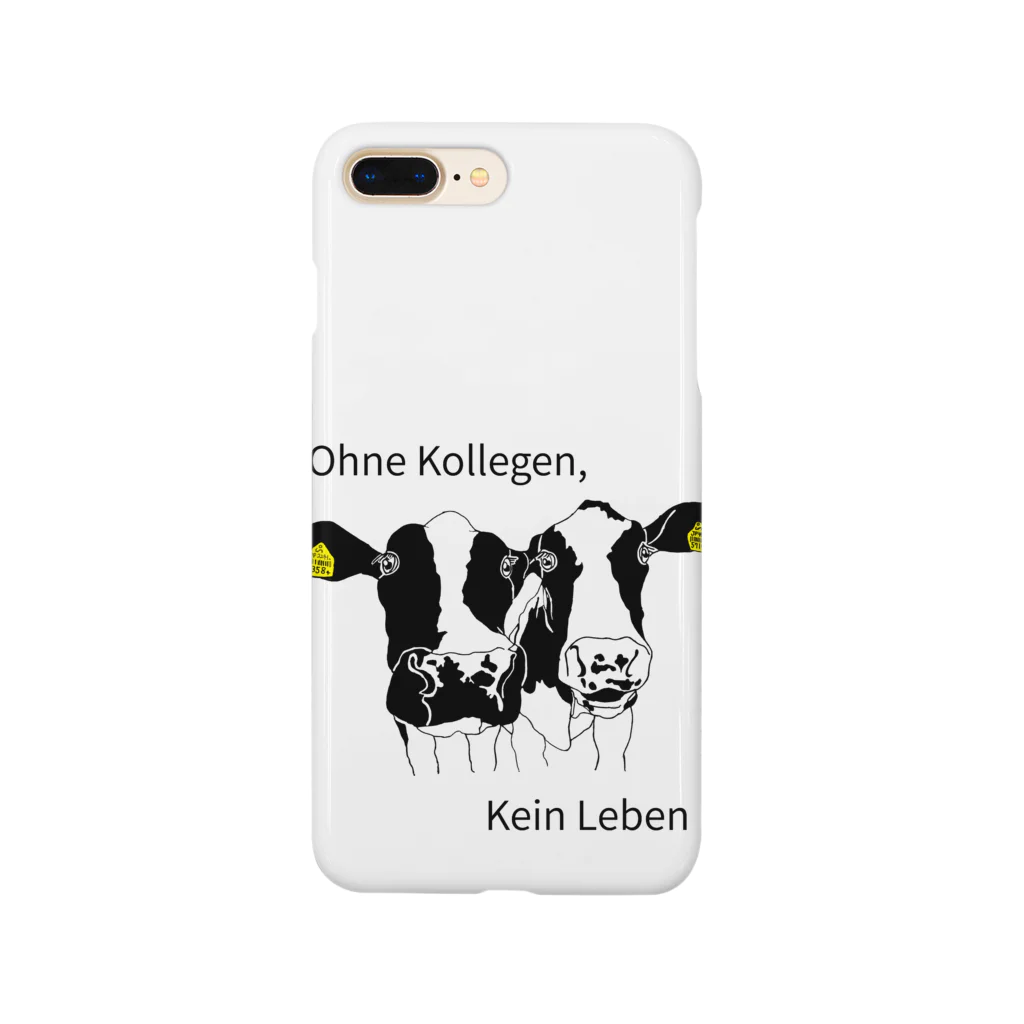 牛好きのための牛グッズのOhne Kollegen, kein Leben スマホケース