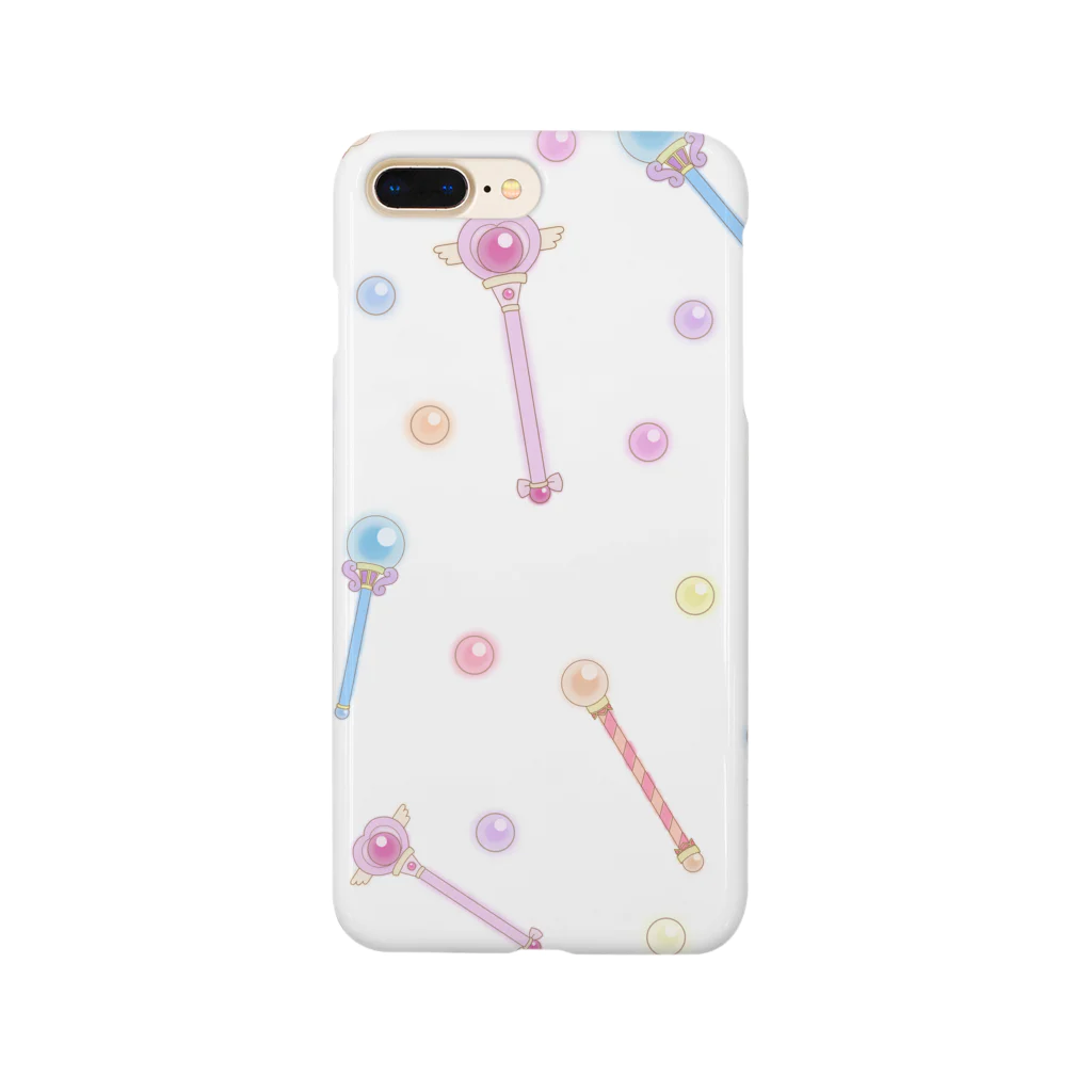 プリズモリイの箱の魔法少女のゆめかわステッキ&パステルカラーの魔法玉石 Smartphone Case