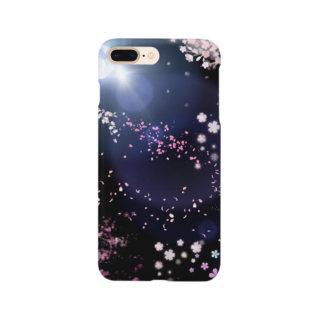 天海妖狐の夜桜スマホカバー Smartphone Case